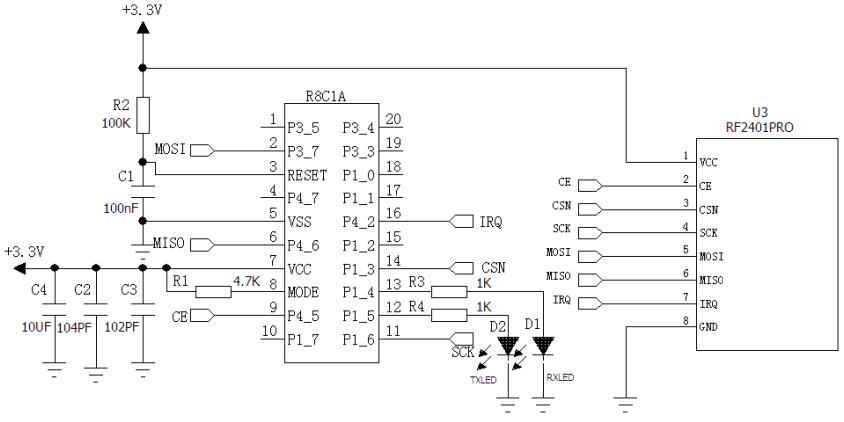 nRF24L01无线模块电路图