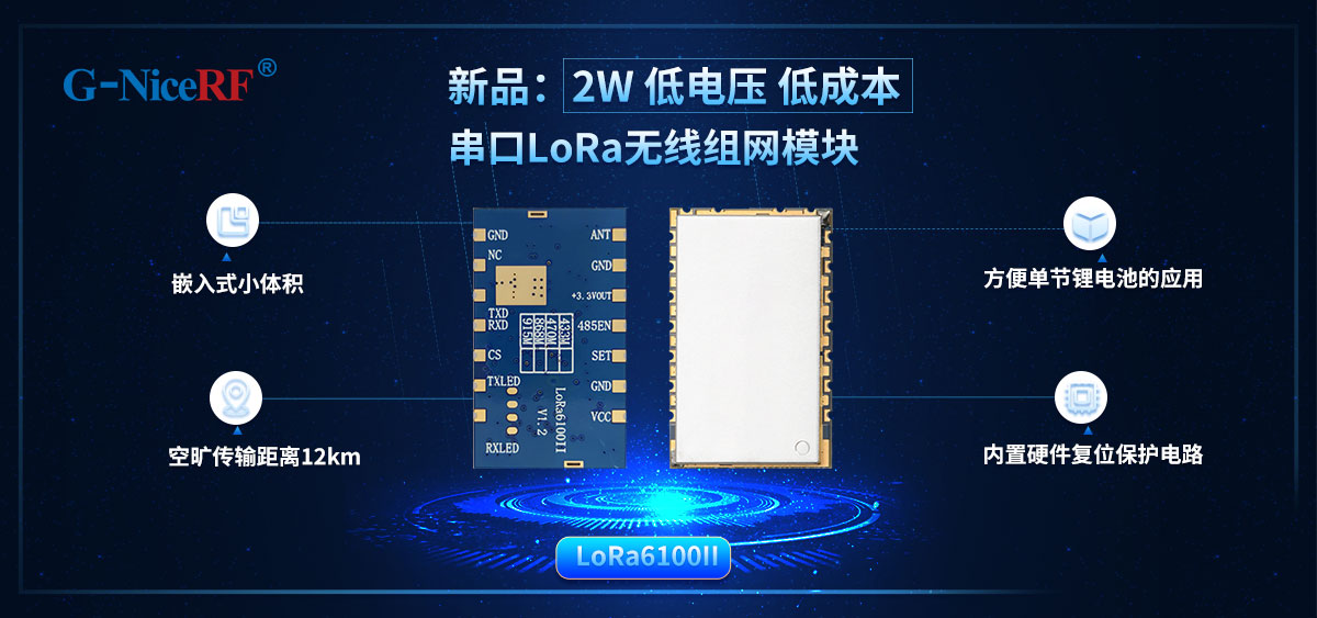 低电压 & 低成本 2W串口LoRa无线数传模块