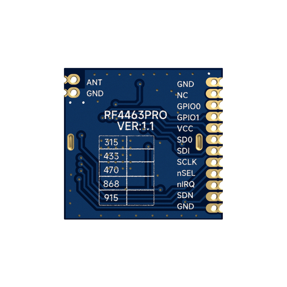 470MHz无线通信模块RF4463PRO-si4463芯片射频模块-思为无线射频模块
