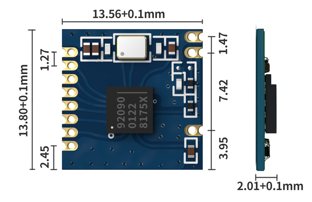 RF9209 低功耗高灵敏2.4G通信模块