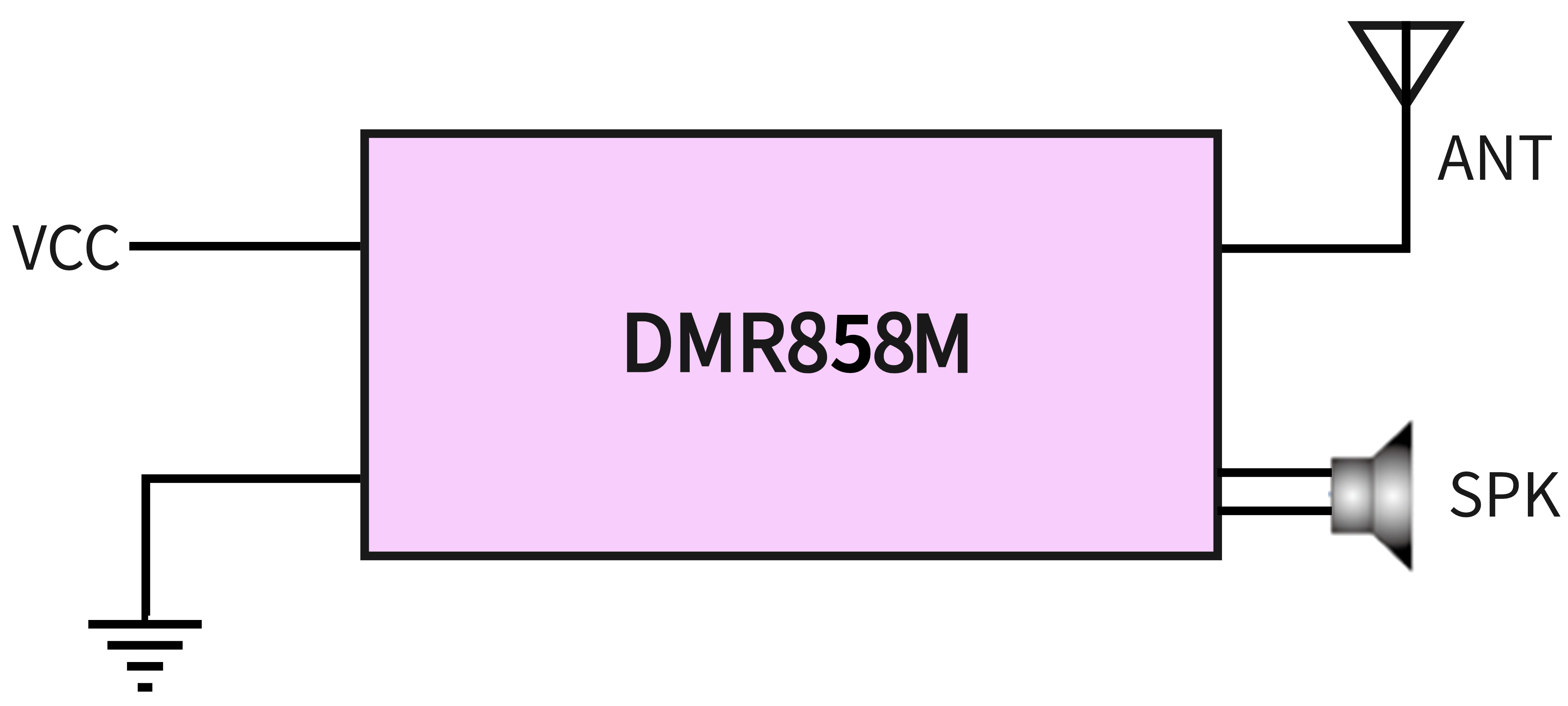 DMR858M数字对讲模块典型应用电路