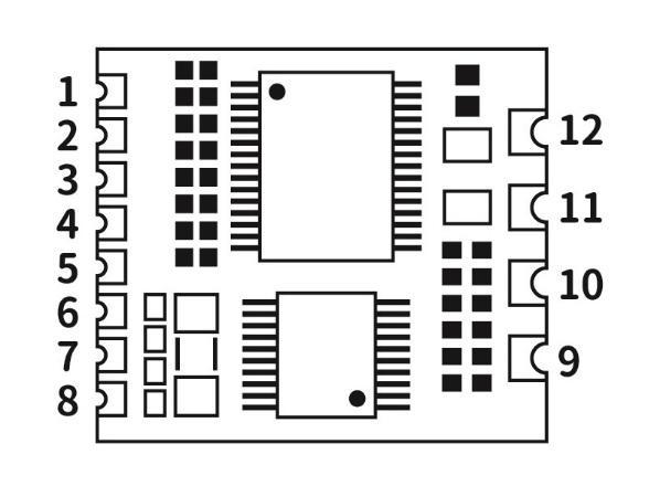 RF125-RX模块的引脚布局图