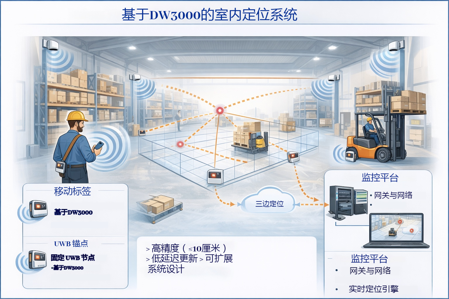 DW3000方案如何构建UWB高精度室内定位系统 