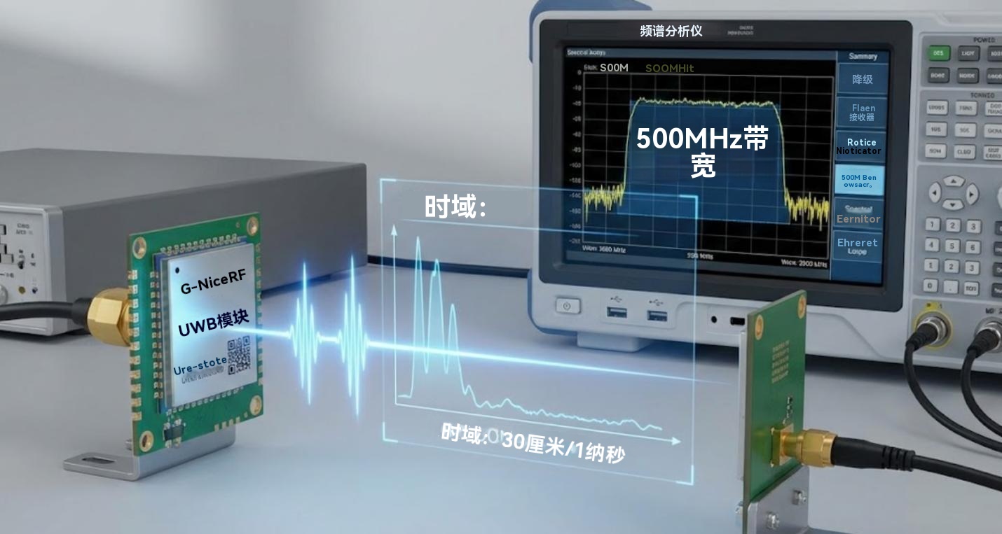 UWB 时域物理学和 500 MHz 带宽的可视化