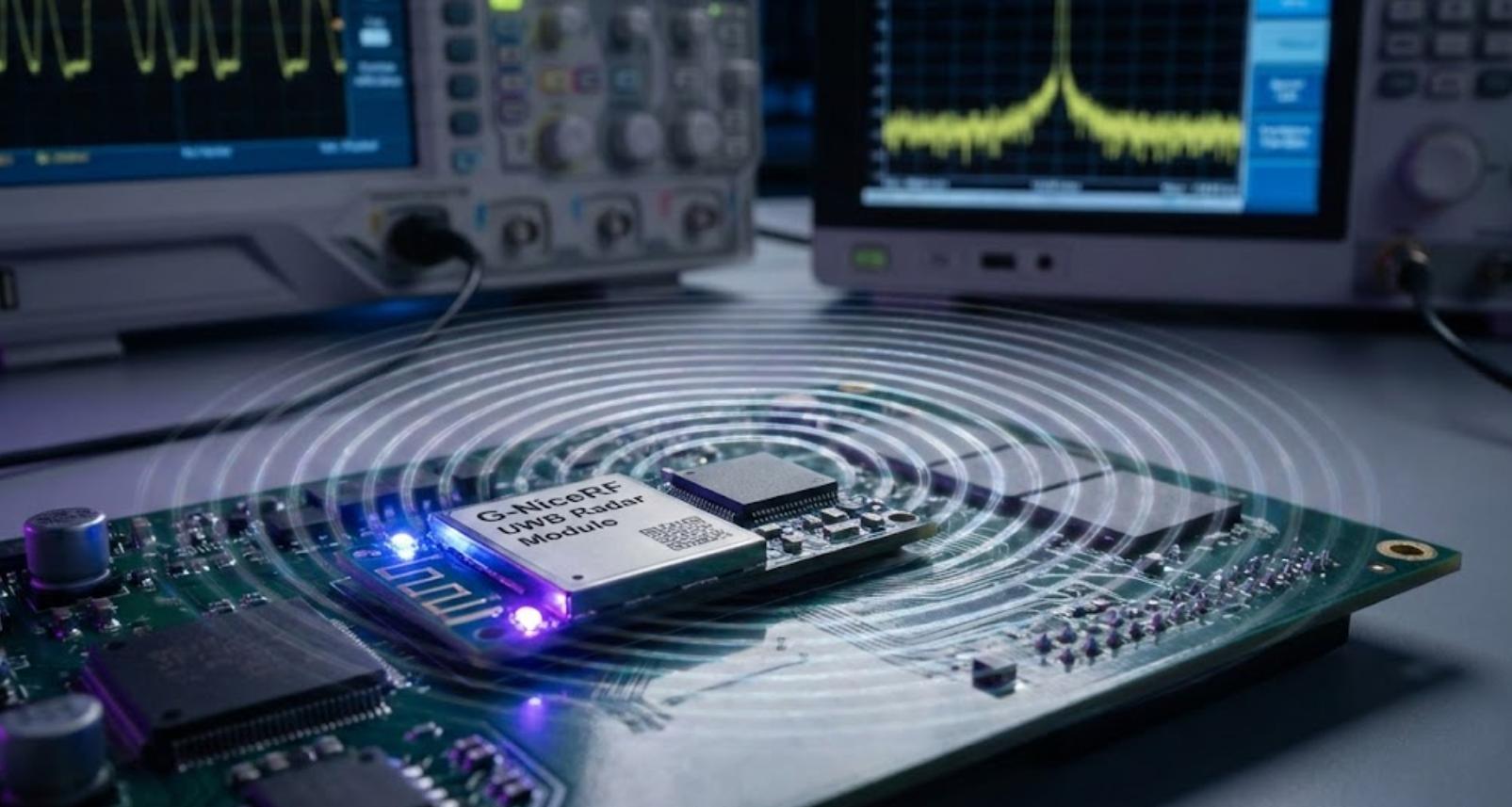  UWB 雷达模块发射超宽带脉冲