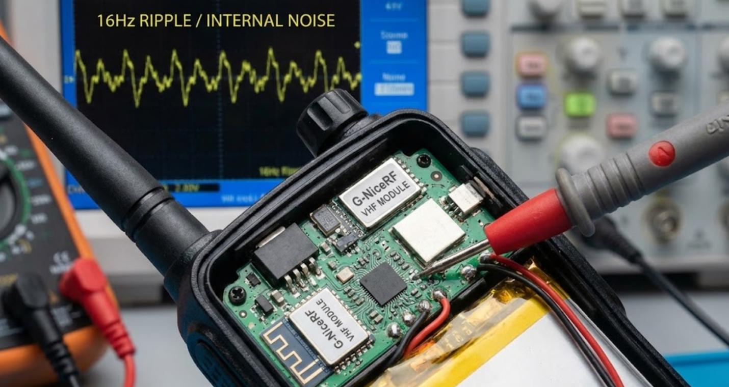 G-NiceRF 对讲机内部噪声示波器测量图