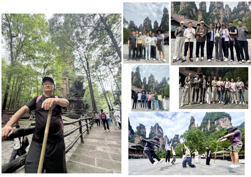 团队在金鞭溪欢乐搞笑的照片