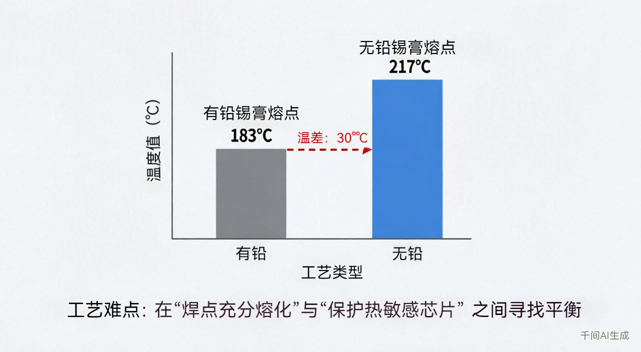 无铅锡膏与有铅锡膏熔点对比