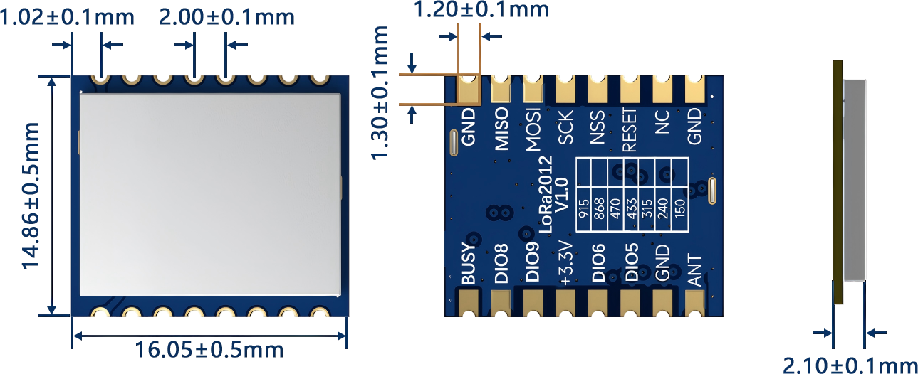 lora2012机械尺寸