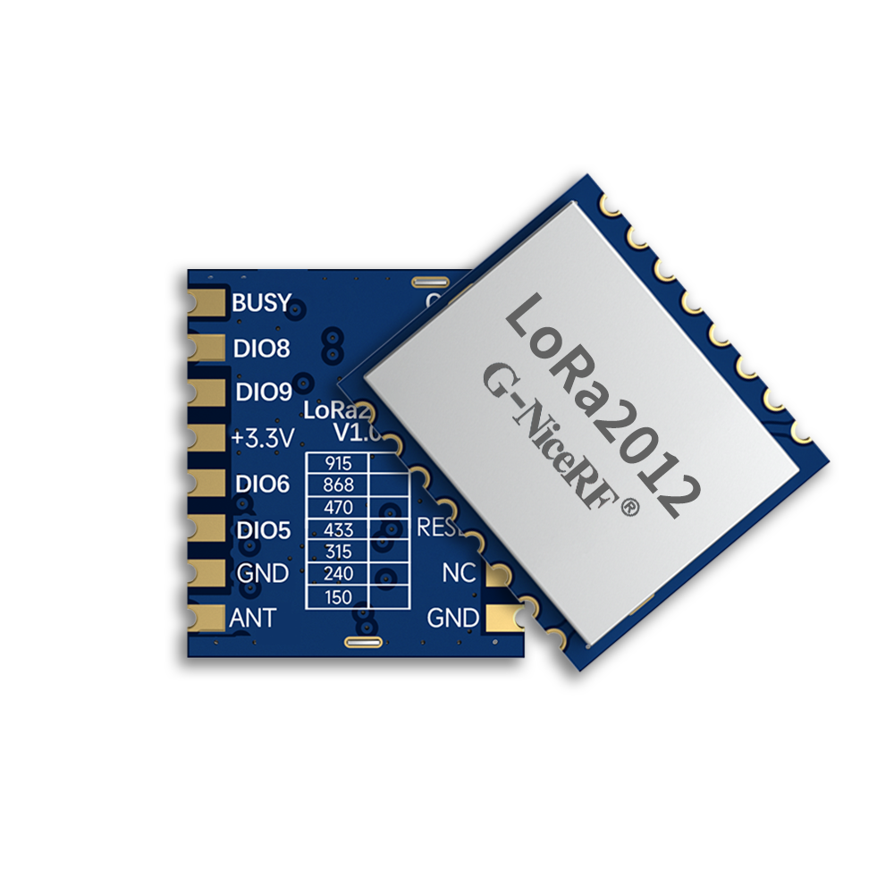 LoRa2012 LoRa无线通信模块正反面叠放展示
