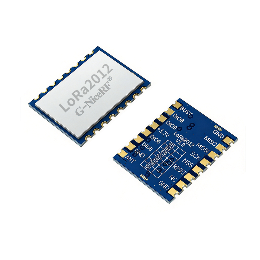 LoRa2012 LoRa无线通信模块正面和背面分开展示