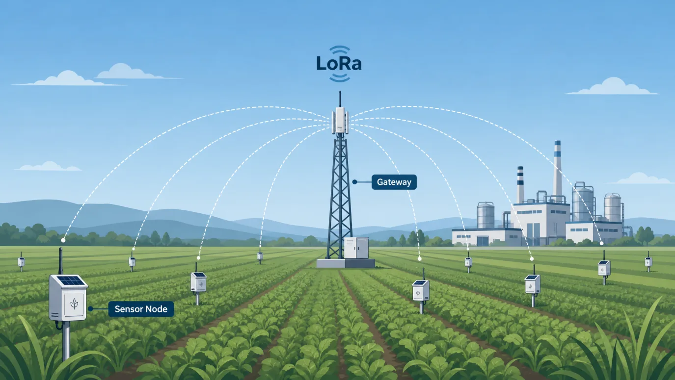 工业物联网无线通信技术对比：LoRa、FSK 与 UWB 距离和功耗分析