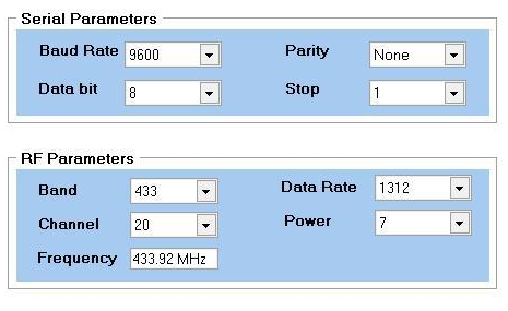 LoRa611II V1.3 规格书配置工具界面节选