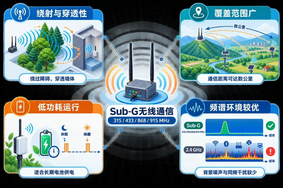 Sub-GHz无线通信技术原理与应用场景解析