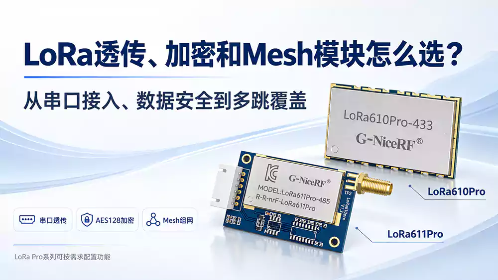 LoRa透传加密和Mesh模块